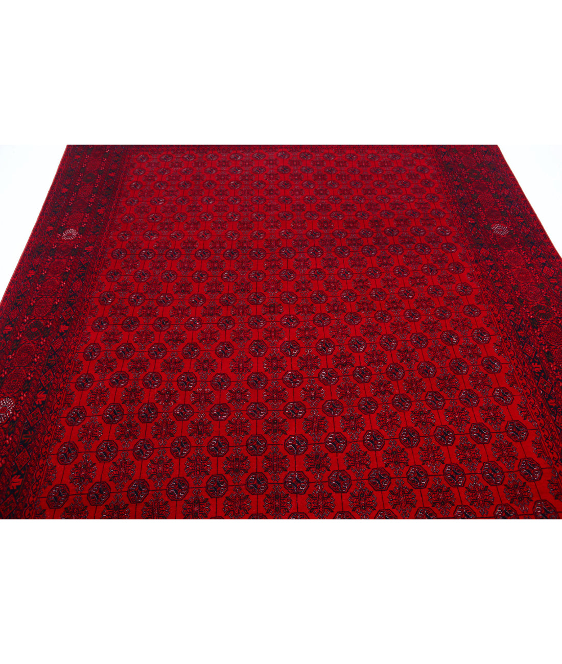 Afghan 6'7'' X 9'4'' Hand-Knotted Wool Rug 6'7'' x 9'4'' (198 X 280) / Red / Red