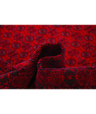 Afghan 6'7'' X 9'4'' Hand-Knotted Wool Rug 6'7'' x 9'4'' (198 X 280) / Red / Red