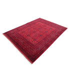 Afghan 5'7'' X 7'5'' Hand-Knotted Wool Rug 5'7'' x 7'5'' (168 X 223) / Red / Red