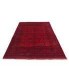 Afghan 5'7'' X 7'5'' Hand-Knotted Wool Rug 5'7'' x 7'5'' (168 X 223) / Red / Red