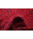 Afghan 5'7'' X 7'5'' Hand-Knotted Wool Rug 5'7'' x 7'5'' (168 X 223) / Red / Red