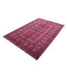 Afghan 5'4'' X 8'0'' Hand-Knotted Wool Rug 5'4'' x 8'0'' (160 X 240) / Red / Red