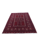 Afghan 5'4'' X 8'0'' Hand-Knotted Wool Rug 5'4'' x 8'0'' (160 X 240) / Red / Red