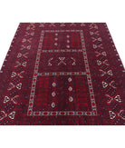 Afghan 5'4'' X 8'0'' Hand-Knotted Wool Rug 5'4'' x 8'0'' (160 X 240) / Red / Red