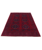 Afghan 4'11'' X 6'3'' Hand-Knotted Wool Rug 4'11'' x 6'3'' (148 X 188) / Red / Red