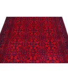 Afghan 4'11'' X 6'5'' Hand-Knotted Wool Rug 4'11'' x 6'5'' (148 X 193) / Red / Red