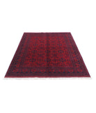 Afghan 4'10'' X 6'5'' Hand-Knotted Wool Rug 4'10'' x 6'5'' (145 X 193) / Red / Red