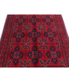 Afghan 4'10'' X 6'3'' Hand-Knotted Wool Rug 4'10'' x 6'3'' (145 X 188) / Red / Blue