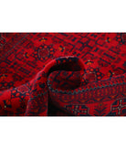 Afghan 4'9'' X 6'2'' Hand-Knotted Wool Rug 4'9'' x 6'2'' (143 X 185) / Red / Red