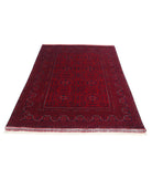 Afghan 4'10'' X 6'5'' Hand-Knotted Wool Rug 4'10'' x 6'5'' (145 X 193) / Red / Red