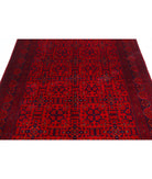 Afghan 5'0'' X 6'5'' Hand-Knotted Wool Rug 5'0'' x 6'5'' (150 X 193) / Red / Red