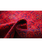 Afghan 5'0'' X 6'5'' Hand-Knotted Wool Rug 5'0'' x 6'5'' (150 X 193) / Red / Red