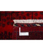 Afghan 5'0'' X 6'7'' Hand-Knotted Wool Rug 5'0'' x 6'7'' (150 X 198) / Red / Red