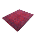 Afghan 4'11'' X 6'3'' Hand-Knotted Wool Rug 4'11'' x 6'3'' (148 X 188) / Red / Red