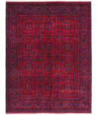 Afghan 4'11'' X 6'3'' Hand-Knotted Wool Rug 4'11'' x 6'3'' (148 X 188) / Red / Red