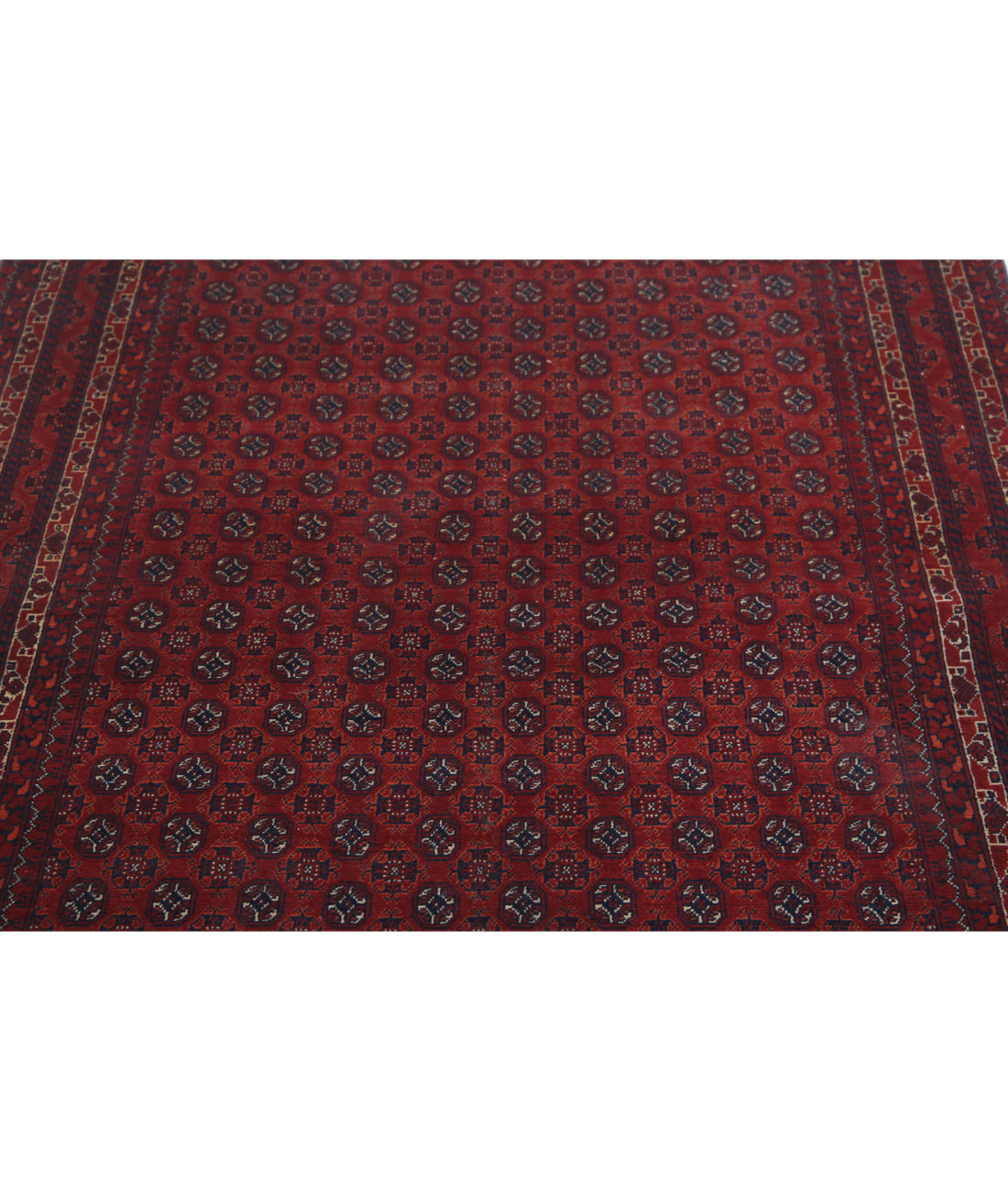 Afghan 4'0'' X 6'3'' Hand-Knotted Wool Rug 4'0'' x 6'3'' (120 X 188) / Red / Red