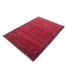 Afghan 4'1'' X 6'0'' Hand-Knotted Wool Rug 4'1'' x 6'0'' (123 X 180) / Red / Red