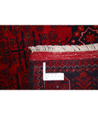 Afghan 4'1'' X 6'0'' Hand-Knotted Wool Rug 4'1'' x 6'0'' (123 X 180) / Red / Red