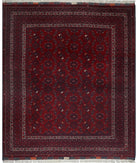 Afghan 4'0'' X 4'8'' Hand-Knotted Wool Rug 4'0'' x 4'8'' (120 X 140) / Red / Blue