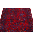 Afghan 3'3'' X 4'9'' Hand-Knotted Wool Rug 3'3'' x 4'9'' (98 X 143) / Red / Blue