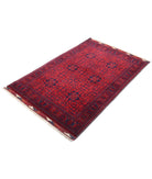 Afghan 3'4'' X 5'0'' Hand-Knotted Wool Rug 3'4'' x 5'0'' (100 X 150) / Red / Red