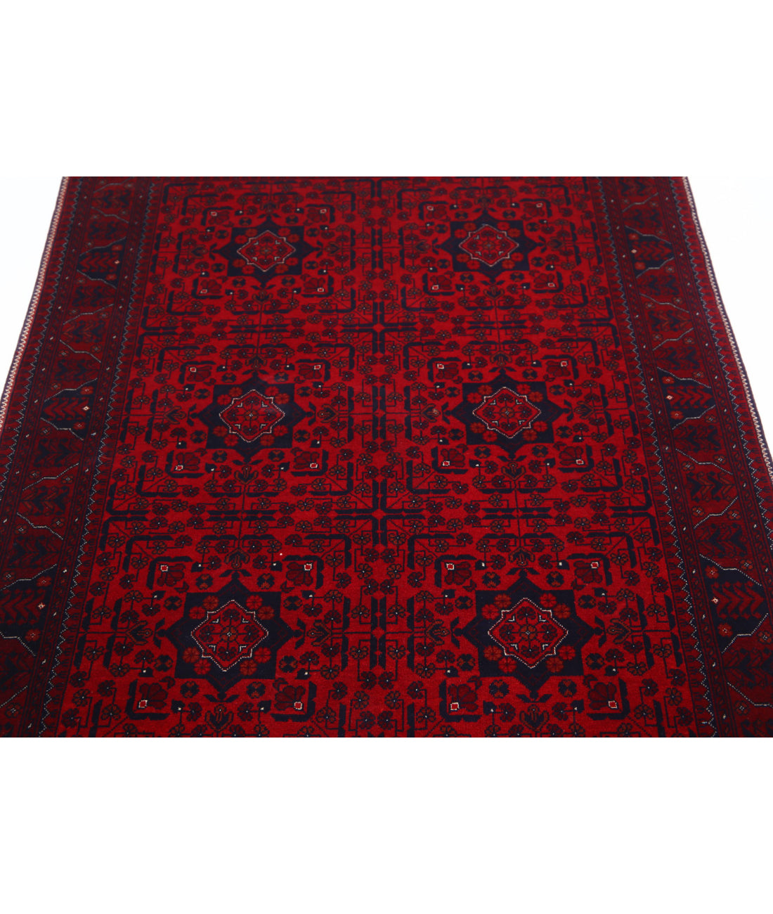 Afghan 3'4'' X 5'0'' Hand-Knotted Wool Rug 3'4'' x 5'0'' (100 X 150) / Red / Red