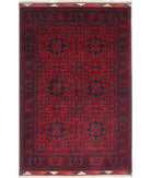 Afghan 3'4'' X 5'0'' Hand-Knotted Wool Rug 3'4'' x 5'0'' (100 X 150) / Red / Red