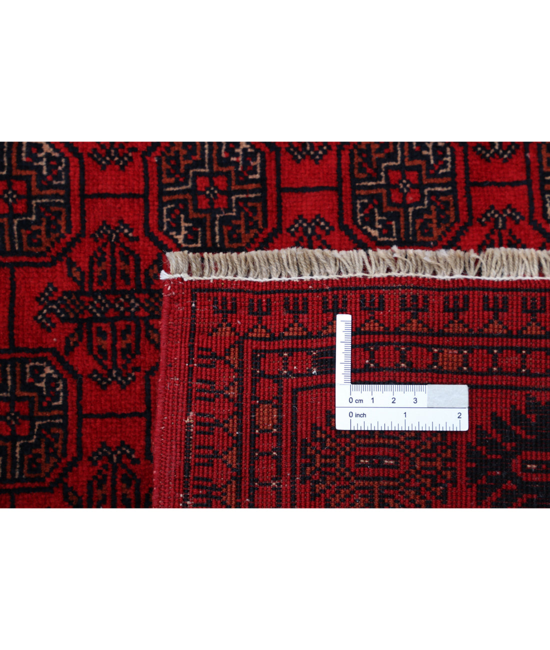 Afghan 3'4'' X 4'9'' Hand-Knotted Wool Rug 3'4'' x 4'9'' (100 X 143) / Red / Red