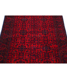 Afghan 3'4'' X 4'10'' Hand-Knotted Wool Rug 3'4'' x 4'10'' (100 X 145) / Red / Blue