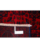 Afghan 3'4'' X 4'10'' Hand-Knotted Wool Rug 3'4'' x 4'10'' (100 X 145) / Red / Blue