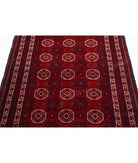 Afghan 3'2'' X 4'7'' Hand-Knotted Wool Rug 3'2'' x 4'7'' (95 X 138) / Red / Blue