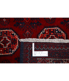 Afghan 3'2'' X 4'7'' Hand-Knotted Wool Rug 3'2'' x 4'7'' (95 X 138) / Red / Blue