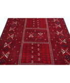 Afghan 5'1'' X 7'10'' Hand-Knotted Wool Rug 5'1'' x 7'10'' (153 X 235) / Red / Blue