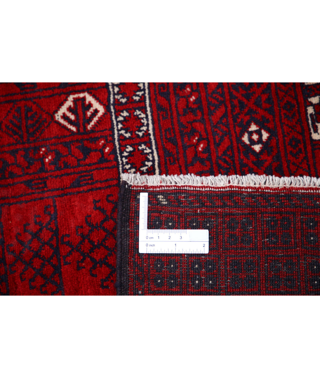 Afghan 5'1'' X 7'10'' Hand-Knotted Wool Rug 5'1'' x 7'10'' (153 X 235) / Red / Blue