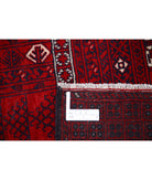 Afghan 5'1'' X 7'10'' Hand-Knotted Wool Rug 5'1'' x 7'10'' (153 X 235) / Red / Blue