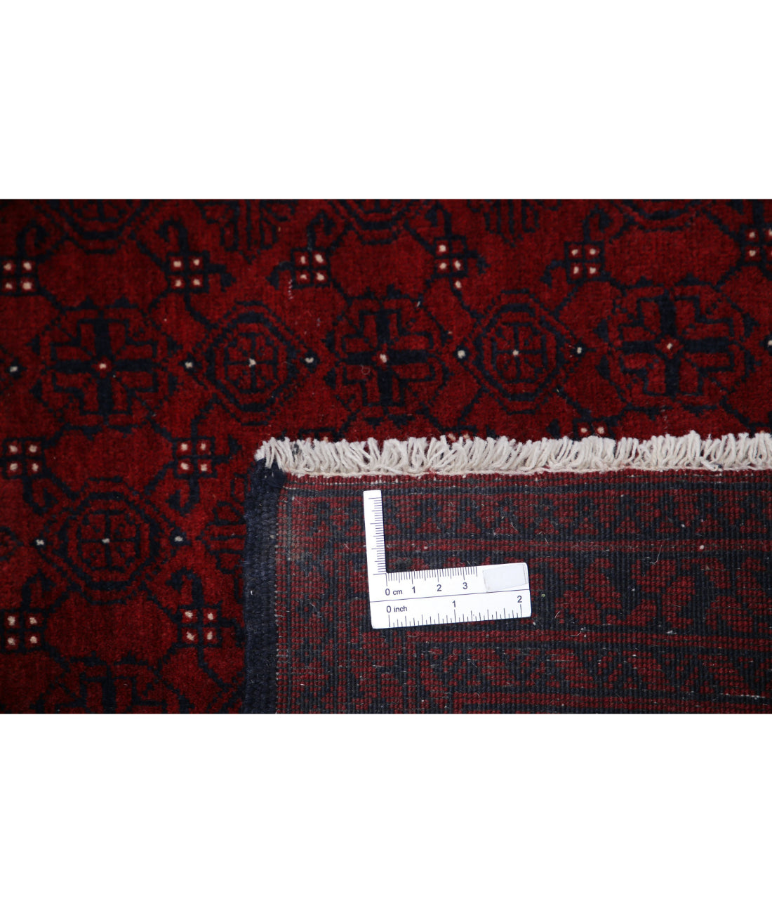 Afghan 6'3'' X 9'11'' Hand-Knotted Wool Rug 6'3'' x 9'11'' (188 X 298) / Red / Red