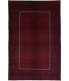 Afghan 6'3'' X 9'11'' Hand-Knotted Wool Rug 6'3'' x 9'11'' (188 X 298) / Red / Red