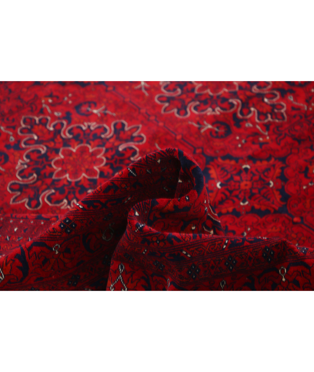 Afghan 9'10'' X 12'8'' Hand-Knotted Wool Rug 9'10'' x 12'8'' (295 X 380) / Red / Red