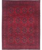 Afghan 9'10'' X 12'8'' Hand-Knotted Wool Rug 9'10'' x 12'8'' (295 X 380) / Red / Red