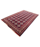 Afghan 6'5'' X 9'6'' Hand-Knotted Wool Rug 6'5'' x 9'6'' (193 X 285) / Red / Red