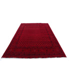 Afghan 6'6'' X 9'5'' Hand-Knotted Wool Rug 6'6'' x 9'5'' (195 X 283) / Red / Red