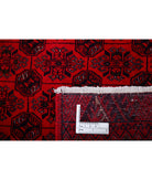 Afghan 6'6'' X 9'5'' Hand-Knotted Wool Rug 6'6'' x 9'5'' (195 X 283) / Red / Red