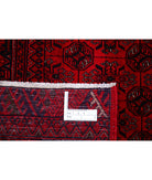 Afghan 6'5'' X 9'5'' Hand-Knotted Wool Rug 6'5'' x 9'5'' (193 X 283) / Red / Red