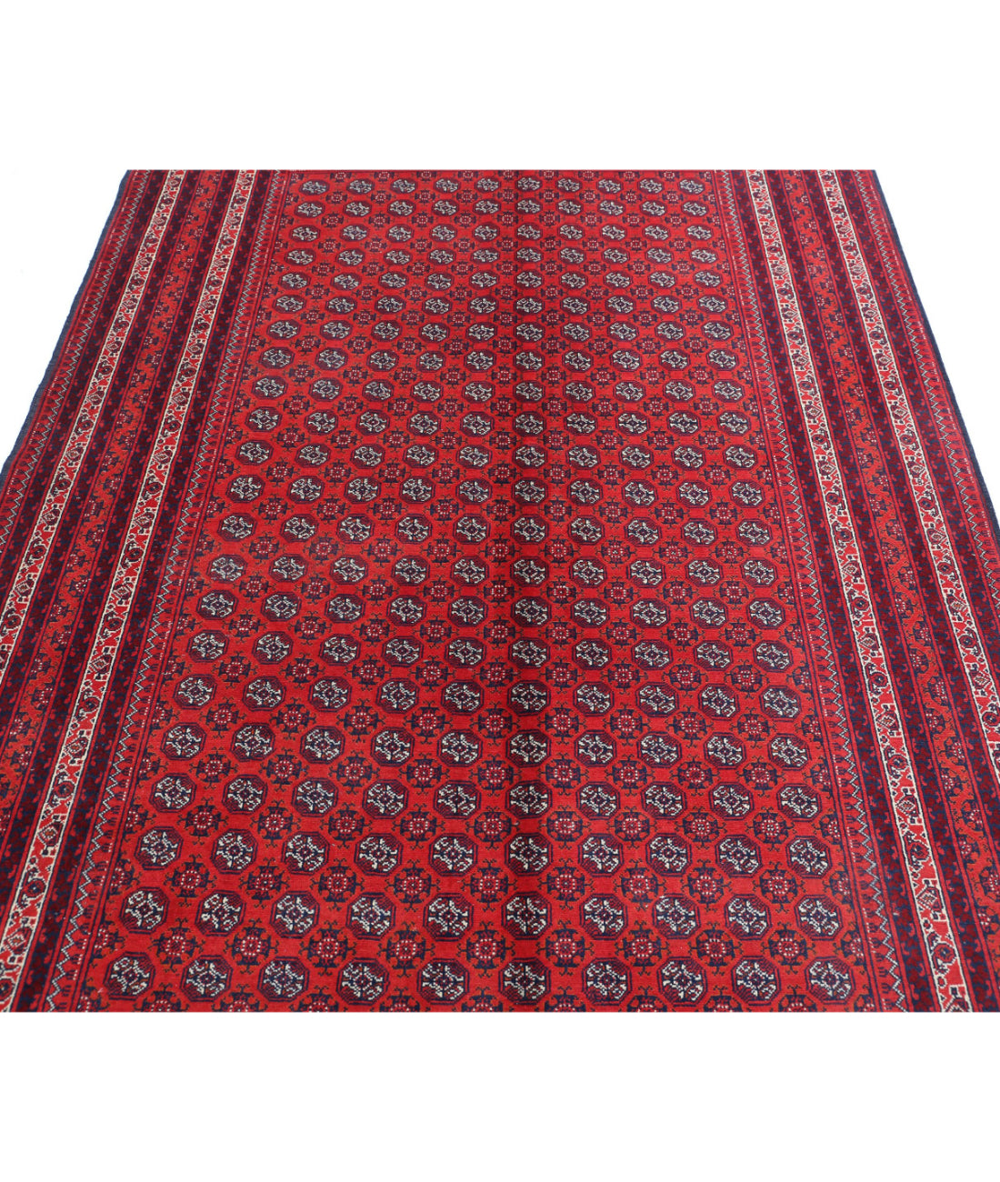 Afghan 4'11'' X 7'11'' Hand-Knotted Wool Rug 4'11'' x 7'11'' (148 X 238) / Red / Red