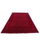 Afghan 6'5'' X 9'5'' Hand-Knotted Wool Rug 6'5'' x 9'5'' (193 X 283) / Red / Red