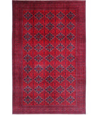 Afghan 9'8'' X 15'6'' Hand-Knotted Wool Rug 9'8'' x 15'6'' (290 X 465) / Red / Ivory