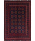 Afghan 6'6'' X 9'6'' Hand-Knotted Wool Rug 6'6'' x 9'6'' (195 X 285) / Blue / Blue