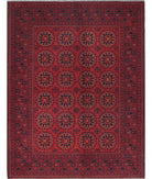 Afghan 4'10'' X 6'5'' Hand-Knotted Wool Rug 4'10'' x 6'5'' (145 X 193) / Red / Red