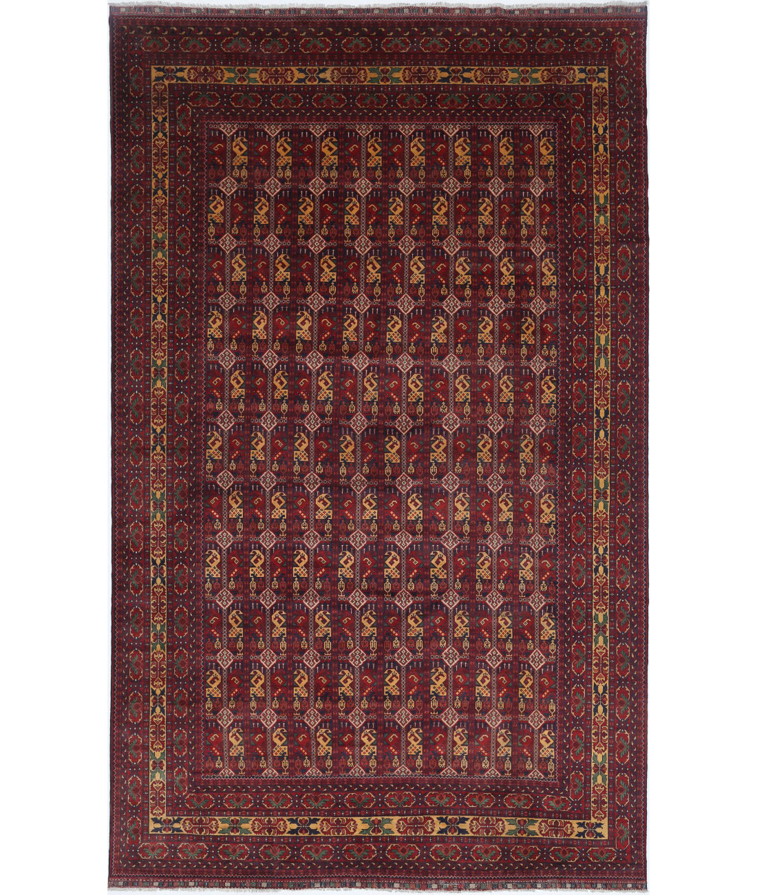 Afghan 9'6'' X 15'6'' Hand-Knotted Wool Rug 9'6'' x 15'6'' (285 X 465) / Red / N/A