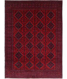 Afghan 8'0'' X 11'0'' Hand-Knotted Wool Rug 8'0'' x 11'0'' (240 X 330) / Red / N/A